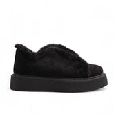Europeon Union Women Black Chamois Shoes #3503